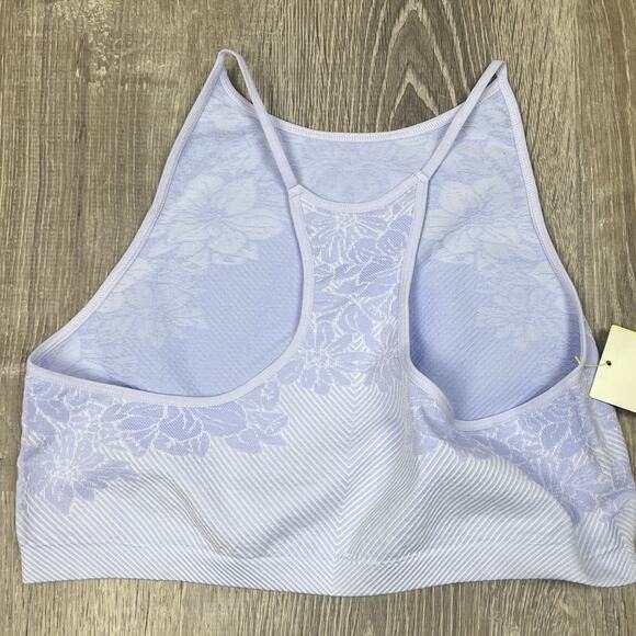 All in Motion Girls' Purple Floral Seamless Textured Bra - Size XL - NWT - Picture 4 of 5